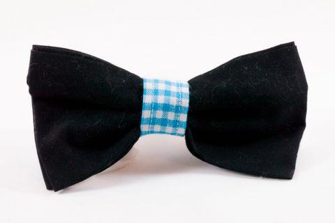 Carolina Panthers Black and Blue Dog Bow Tie