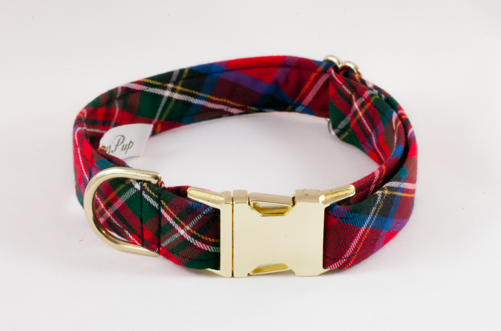 Tartan sales dog collar