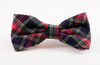 Classic Black and Red Tartan Plaid Dog Bow Tie Collar