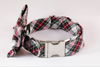 A Perfect Christmas Tartan Plaid Bow Tie Dog Collar