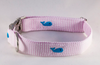 Preppy Pink Seersucker Whale Girl Bow Tie Dog Collar