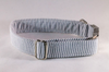 Preppy Grey Seersucker Bow Tie Dog Collar