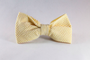 Preppy Yellow Seersucker Bow Tie Dog Collar