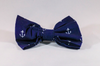 Navy Blue Anchor Dog Bow Tie Collar