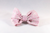 Pink Cherry Blossom Floral Girl Dog Bow Tie Collar