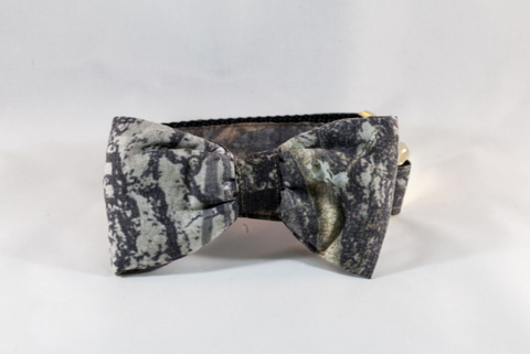 The Sporting Pup Camo Bow Tie Dog Collar--Classic Black